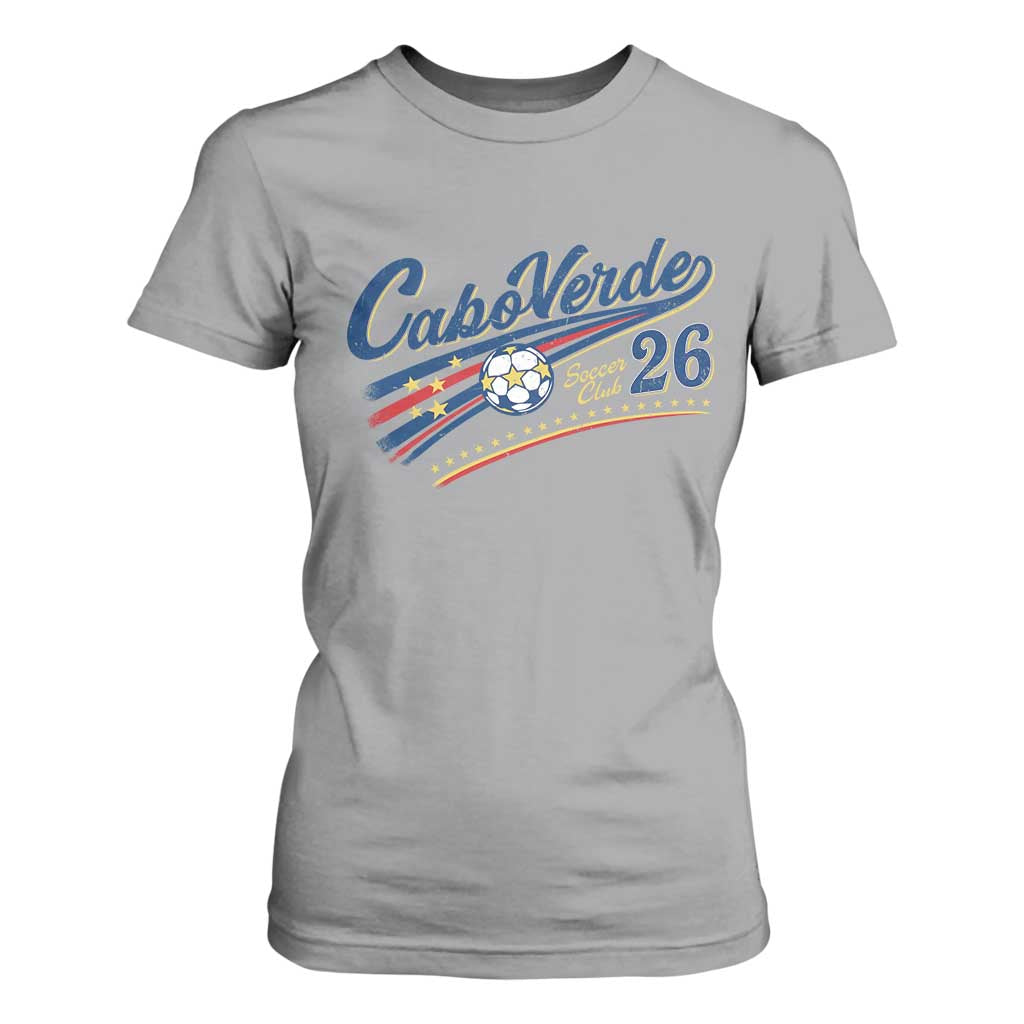 Cabo Verde Soccer Club 26 National Pride T Shirt For Women Cape Verde Football Fans Retro Sporty Est. 2026