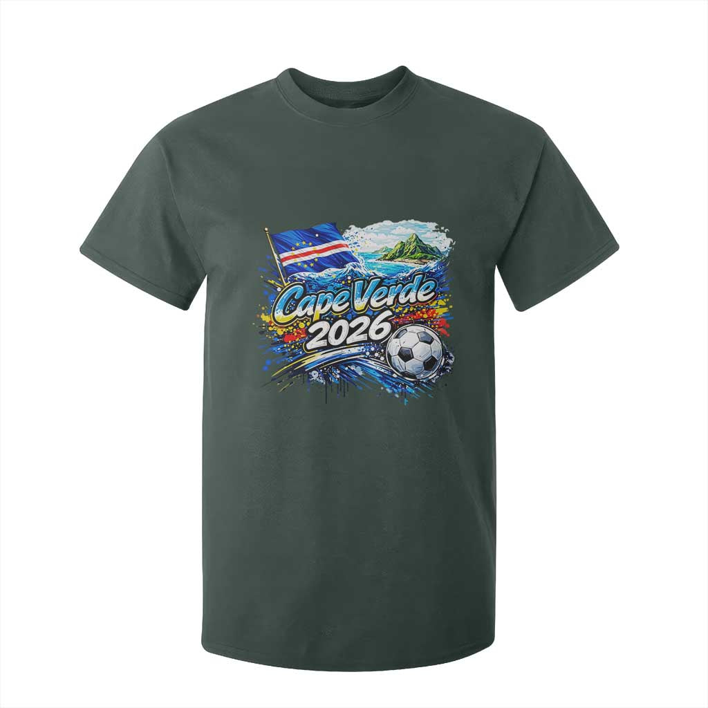 Cape Verde Soccer 2026 Island Flag T Shirt For Kid Cabo Verde Football Team Fans Tropical Pride Gift