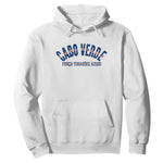 Forca Tubaroes Azuis Cabo Verde National Pride Hoodie Cape Verde Football Fans Blue Sharks Heritage