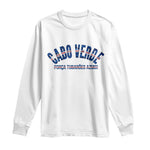 Forca Tubaroes Azuis Cabo Verde National Pride Long Sleeve Shirt Cape Verde Football Fans Blue Sharks Heritage