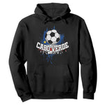 Cabo Verde Flag Football Graphic Hoodie Cape Verde Soccer Fans Artistic Pride