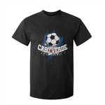 Cabo Verde Flag Football Graphic T Shirt For Kid Cape Verde Soccer Fans Artistic Pride