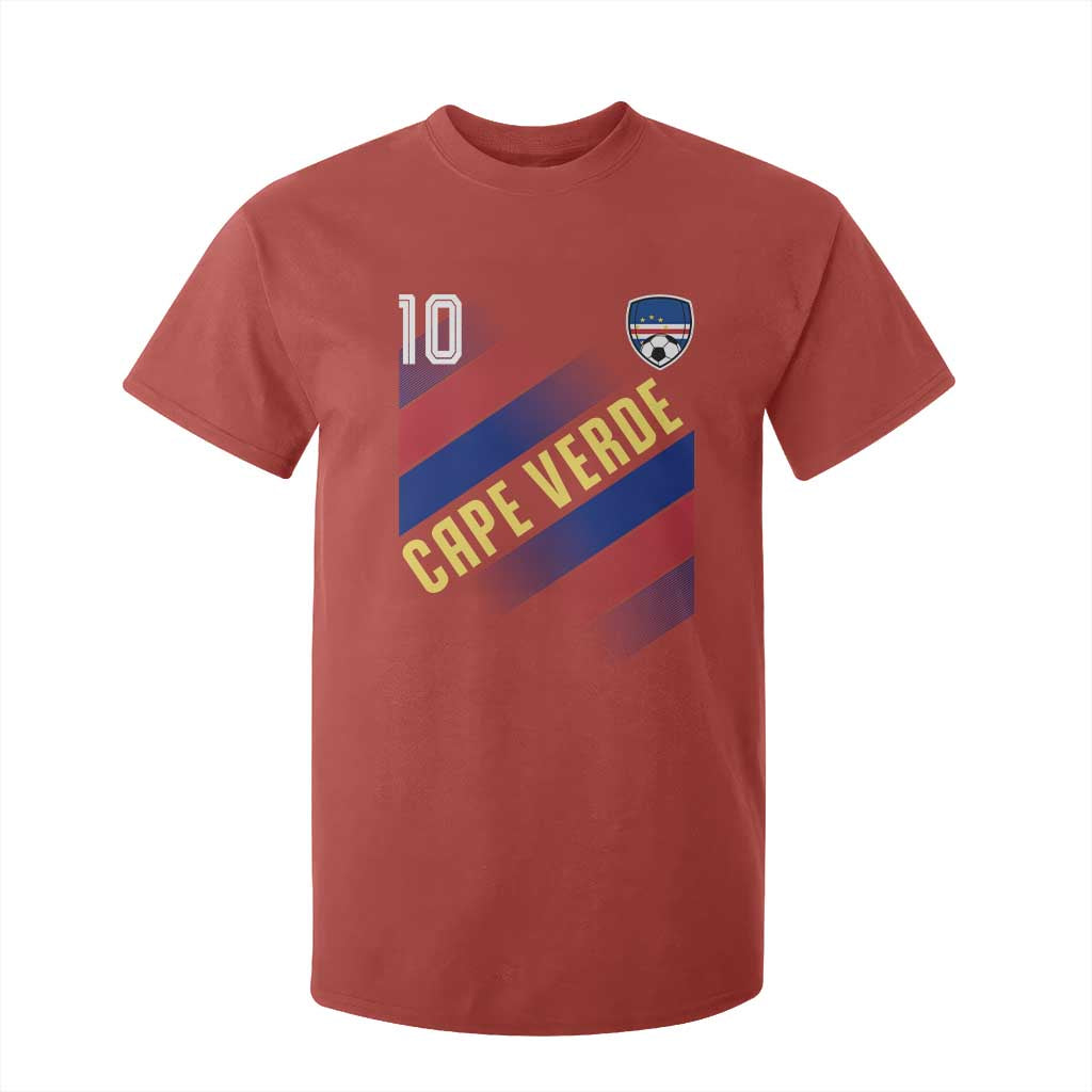 Cape Verde Soccer Jersey Style National Pride T Shirt For Kid Cabo Verde Football Fans Number 10 Athletic