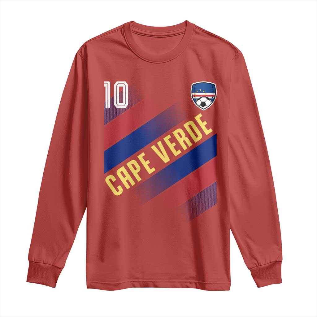 Cape Verde Soccer Jersey Style National Pride Long Sleeve Shirt Cabo Verde Football Fans Number 10 Athletic