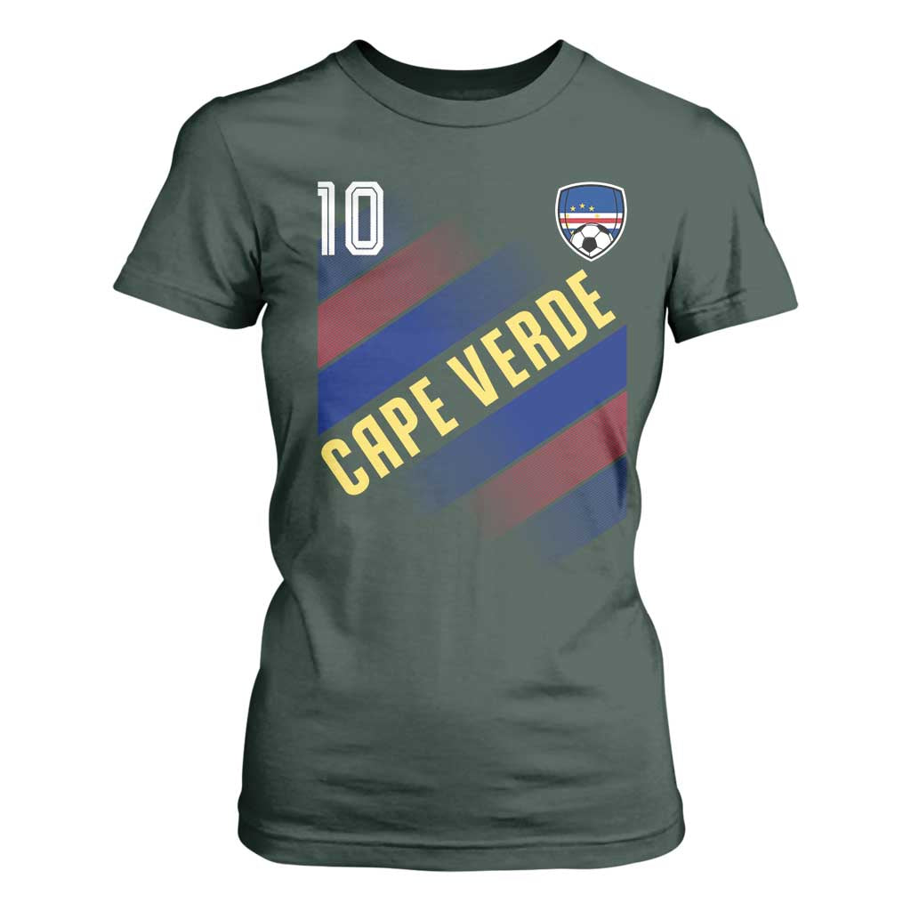 Cape Verde Soccer Jersey Style National Pride T Shirt For Women Cabo Verde Football Fans Number 10 Athletic