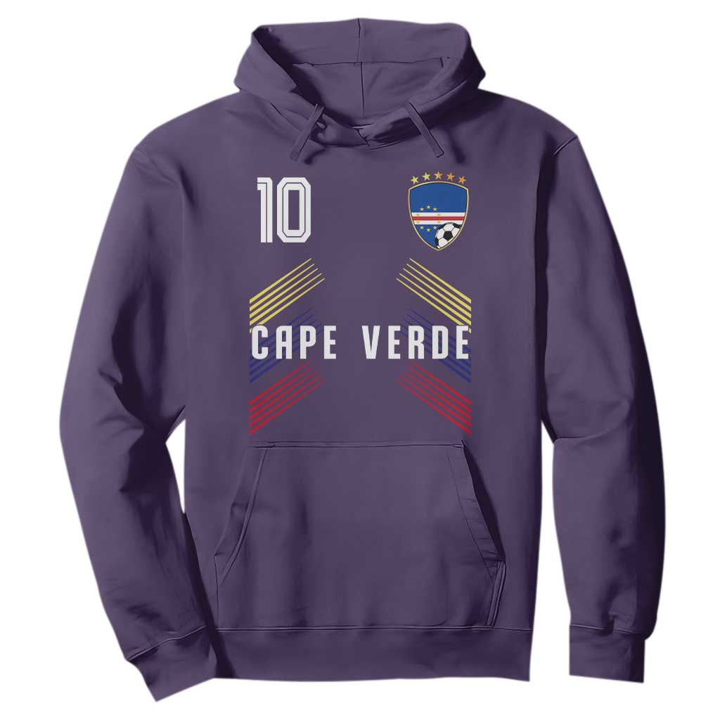Cabo Verde Football Crest Pride Jersey Style Hoodie Cape Verde Soccer Fan Number 10 Athletic
