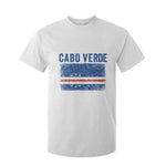 Cabo Verde Distressed Flag National Pride T Shirt For Kid Cape Verde Heritage Pride Retro Grunge Graphic