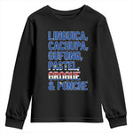 Cape Verde Traditional Food & Drinks List Youth Sweatshirt Cabo Verdean Cachupa Grogue Heritage Gift
