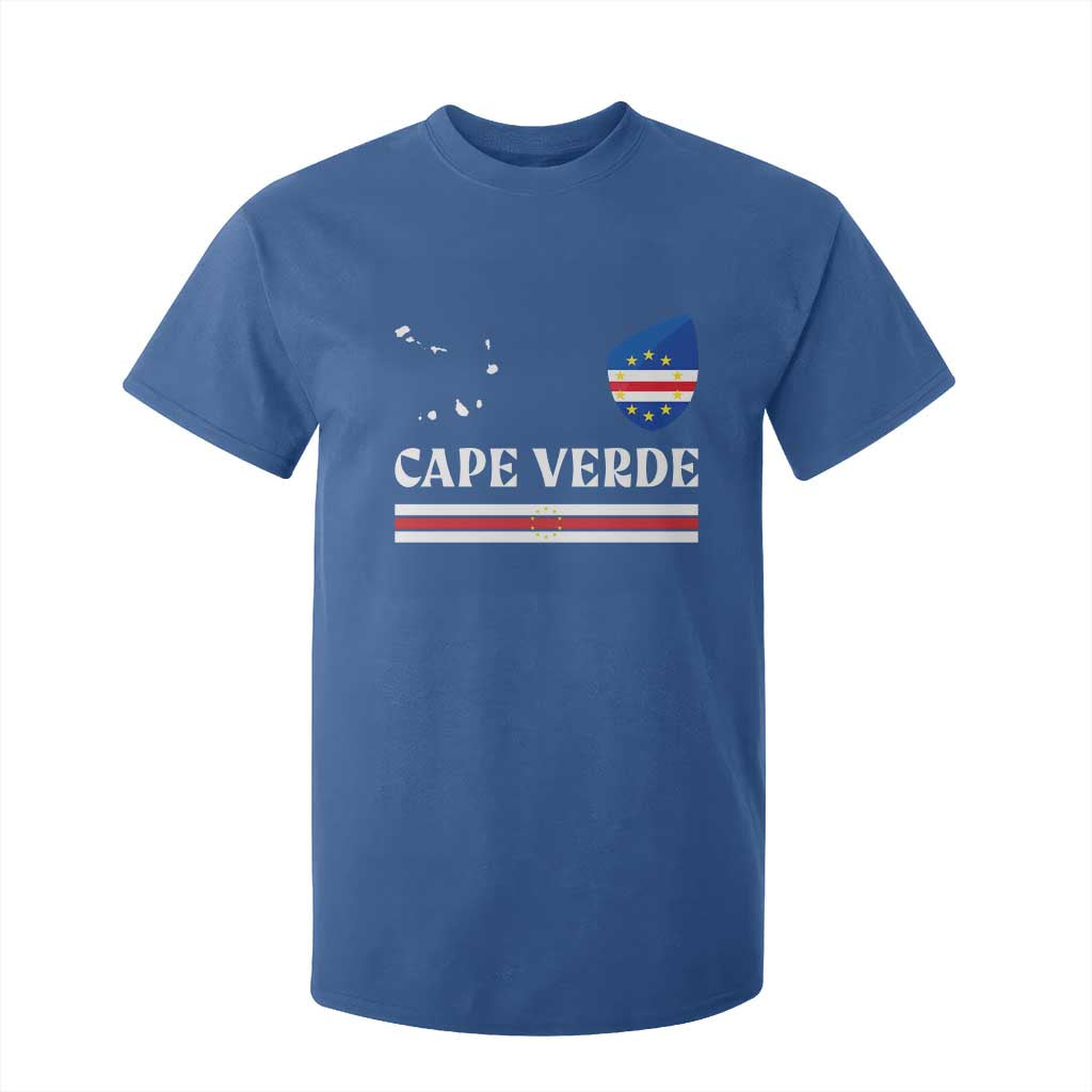 Cape Verde Country Map Shield Emblem T Shirt For Kid Cabo Verde Roots National Pride Gift