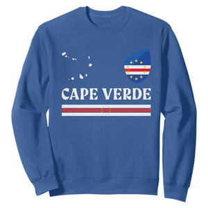 Cape Verde Country Map Shield Emblem Sweatshirt Cabo Verde Roots National Pride Gift