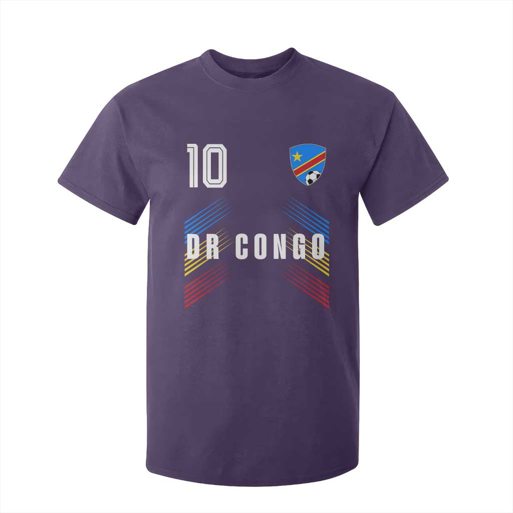 DR Congo Soccer Sports Graphic Number 10 Jersey Style T Shirt For Kid Proud Congolese Football Fans Game Day Pride
