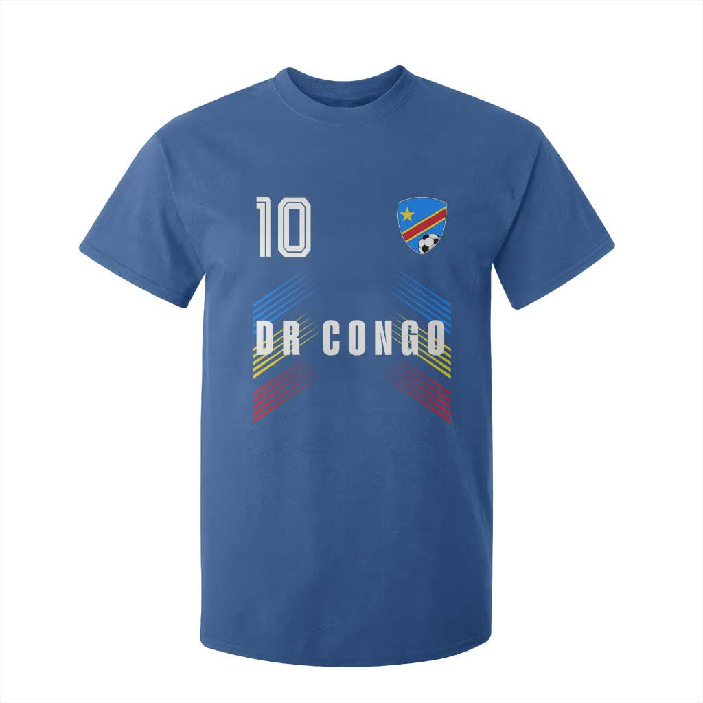DR Congo Soccer Sports Graphic Number 10 Jersey Style T Shirt For Kid Proud Congolese Football Fans Game Day Pride