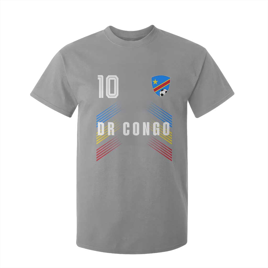 DR Congo Soccer Sports Graphic Number 10 Jersey Style T Shirt For Kid Proud Congolese Football Fans Game Day Pride