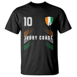 Ivory Coast Soccer Sports Graphic Number 10 Jersey Style T Shirt Proud Ivorian Cote d'Ivoire Football Fans Game Day Pride