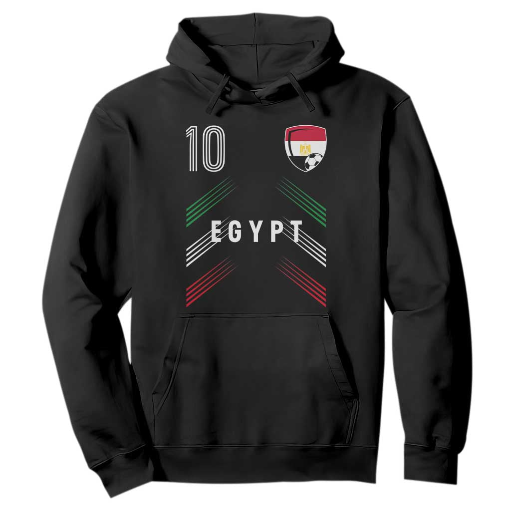 Egypt Soccer Sports Graphic Number 10 Jersey Style Hoodie Proud Egyptian Football Fans Game Day Pride