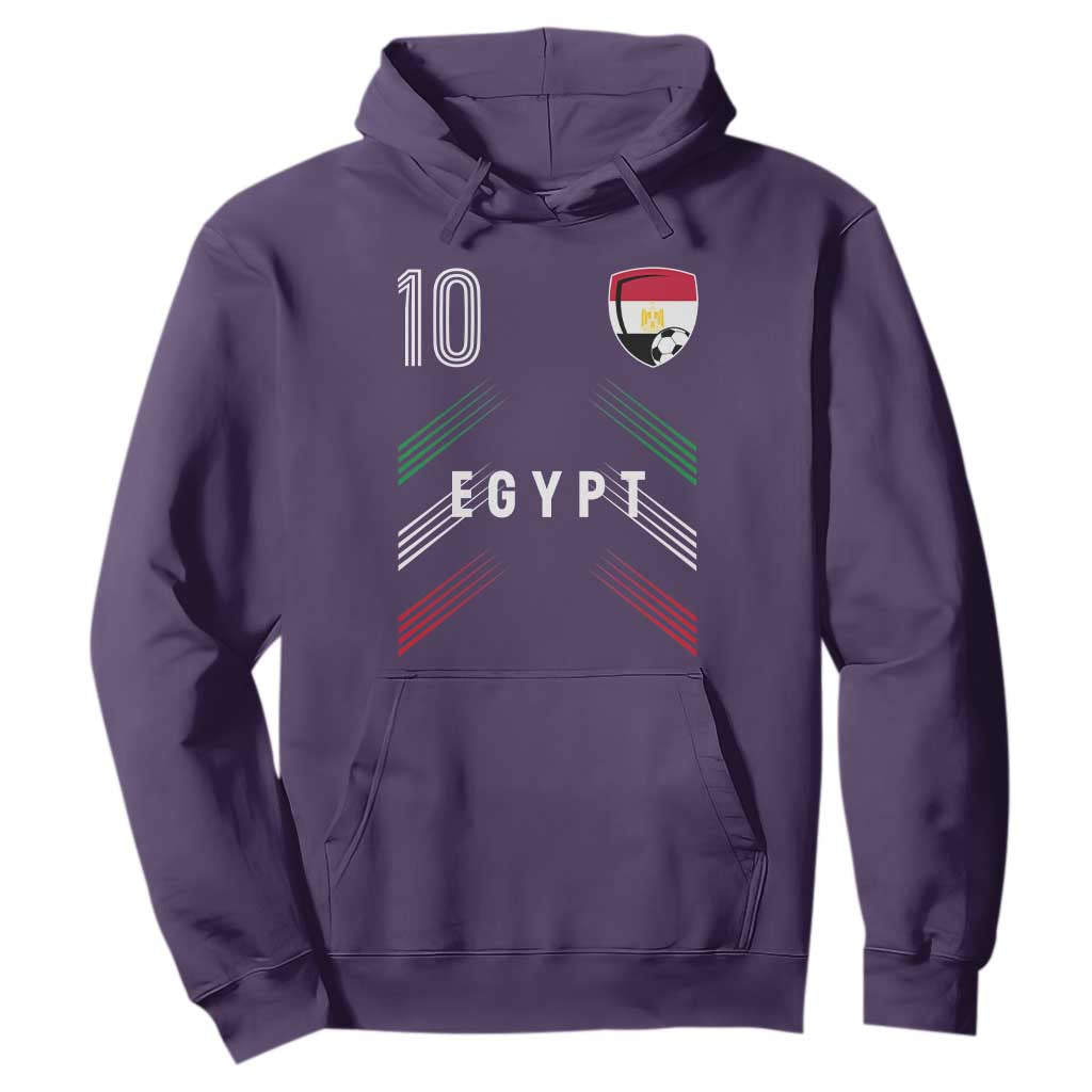 Egypt Soccer Sports Graphic Number 10 Jersey Style Hoodie Proud Egyptian Football Fans Game Day Pride