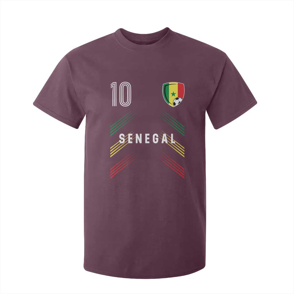 Senegal Soccer Sports Graphic Number 10 Jersey Style T Shirt For Kid Proud Senegalese Football Fans Game Day Pride