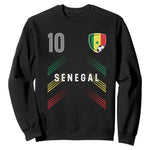 Senegal Soccer Sports Graphic Number 10 Jersey Style Sweatshirt Proud Senegalese Football Fans Game Day Pride
