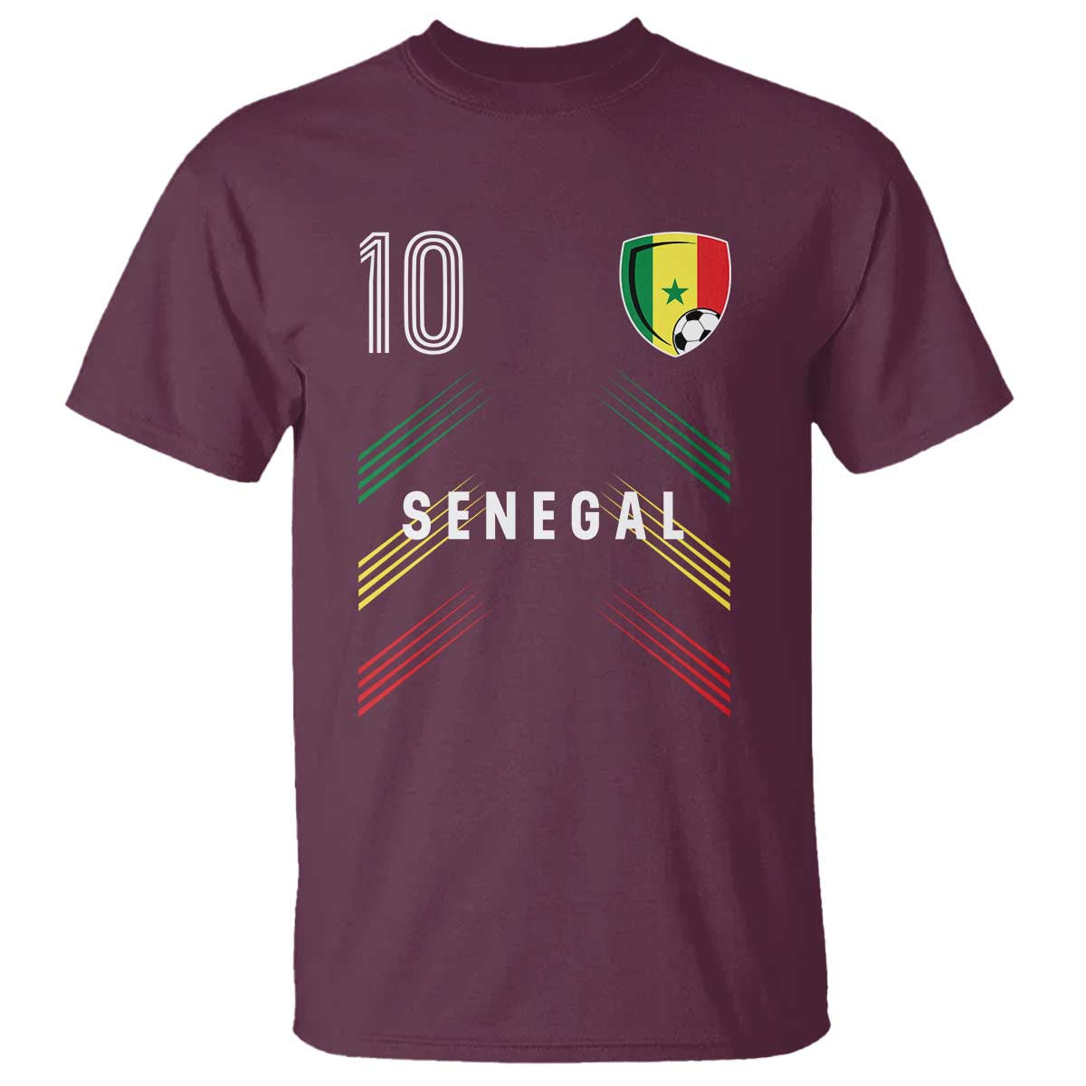 Senegal Soccer Sports Graphic Number 10 Jersey Style T Shirt Proud Senegalese Football Fans Game Day Pride