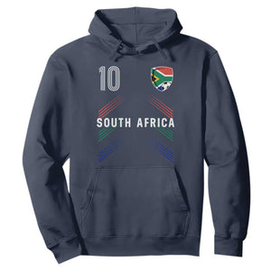 South Africa Soccer Sports Graphic Number 10 Jersey Style Hoodie Proud South African Football Fans Game Day Pride