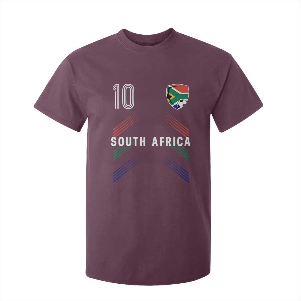 South Africa Soccer Sports Graphic Number 10 Jersey Style T Shirt For Kid Proud South African Football Fans Game Day Pride