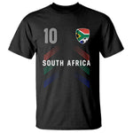 South Africa Soccer Sports Graphic Number 10 Jersey Style T Shirt Proud South African Football Fans Game Day Pride