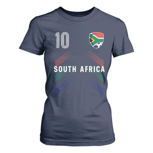 South Africa Soccer Sports Graphic Number 10 Jersey Style T Shirt For Women Proud South African Football Fans Game Day Pride