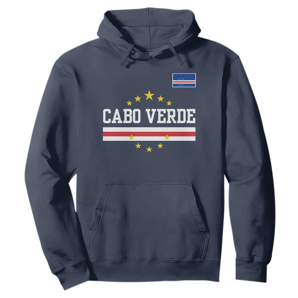 Cabo Verde Athletic Varsity Style Hoodie Cape Verde Flag Stars National Pride