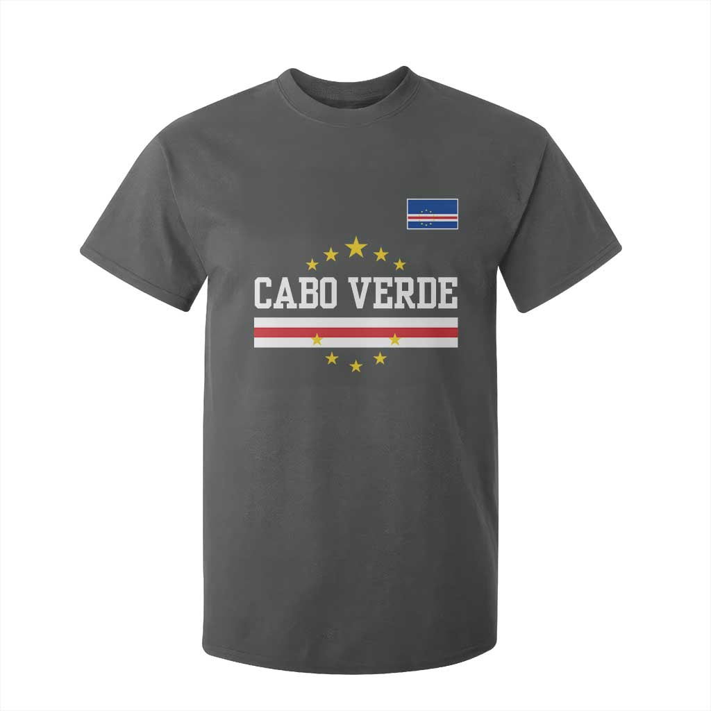 Cabo Verde Athletic Varsity Style T Shirt For Kid Cape Verde Flag Stars National Pride