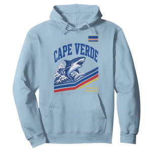Cape Verde Blue Sharks Ocean Wave Graphic Hoodie Cabo Verde Pride Sports Fans