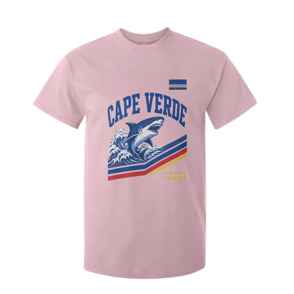 Cape Verde Blue Sharks Ocean Wave Graphic T Shirt For Kid Cabo Verde Pride Sports Fans