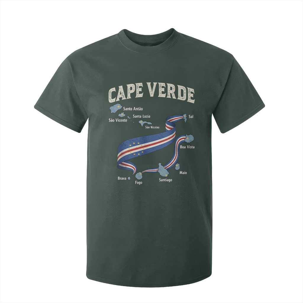 Cape Verde Islands Map National Flag T Shirt For Kid Cabo Verde Archipelago Geography Pride