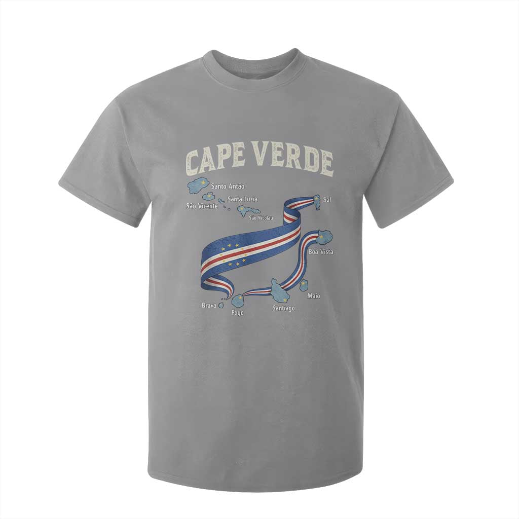 Cape Verde Islands Map National Flag T Shirt For Kid Cabo Verde Archipelago Geography Pride