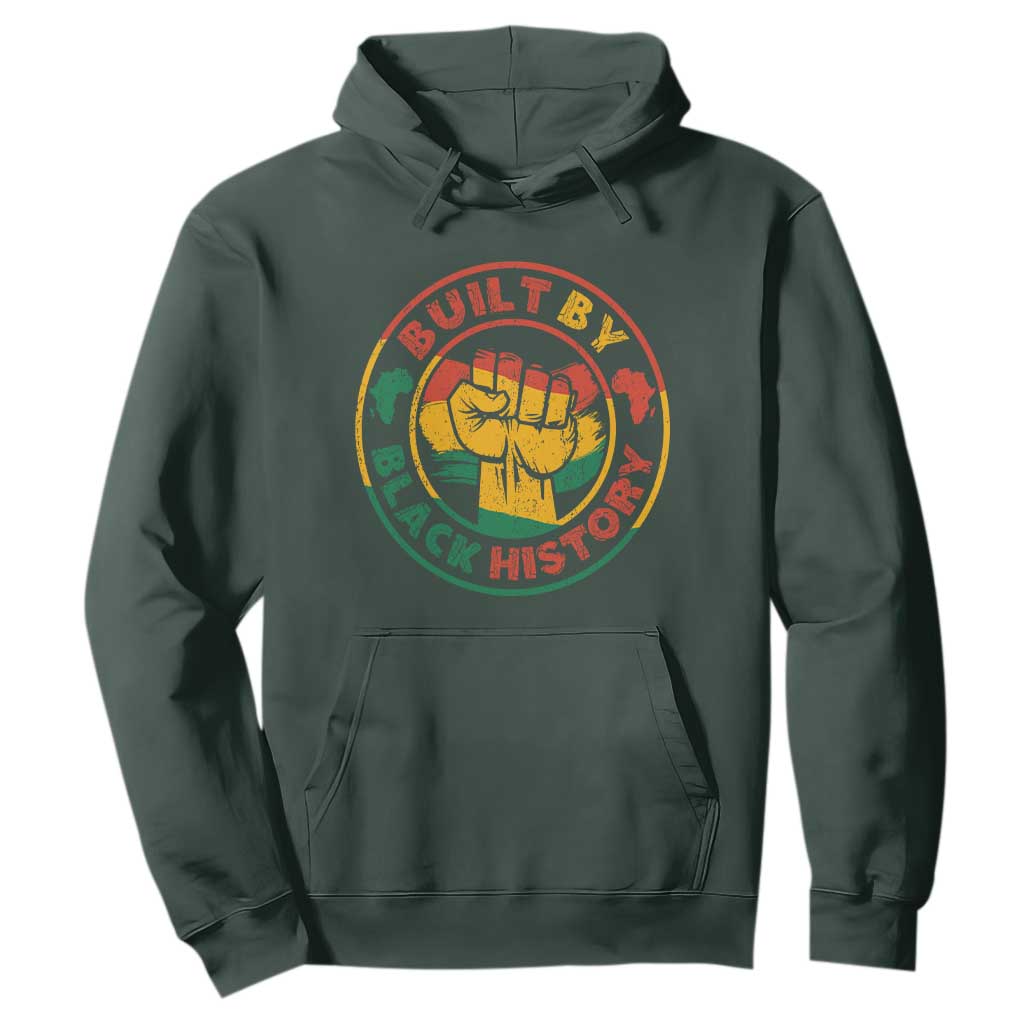 Built By Black History Hoodie African American Pride Raised Fist