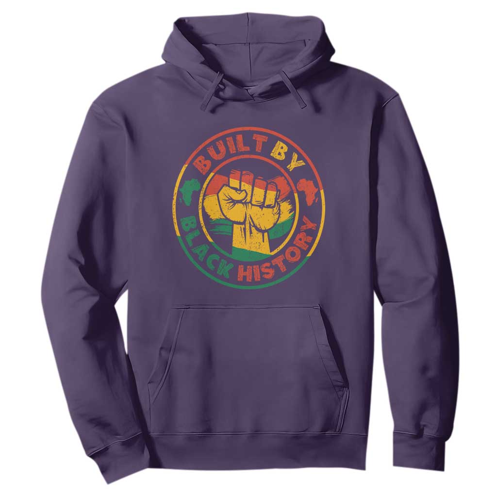 Built By Black History Hoodie African American Pride Raised Fist