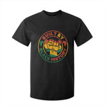 Built By Black History T Shirt For Kid African American Pride Raised Fist
