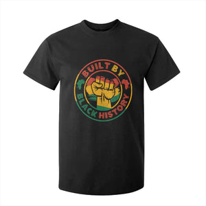 Built By Black History T Shirt For Kid African American Pride Raised Fist