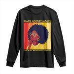 Black History Month Afro Woman Long Sleeve Shirt Educated Melanated Elevated African American Empowerment
