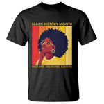 Black History Month Afro Woman T Shirt Educated Melanated Elevated African American Empowerment