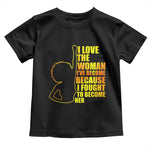 Afro Black Pride Baby Shirt I Love The Woman I've Become Melanin Silhouette
