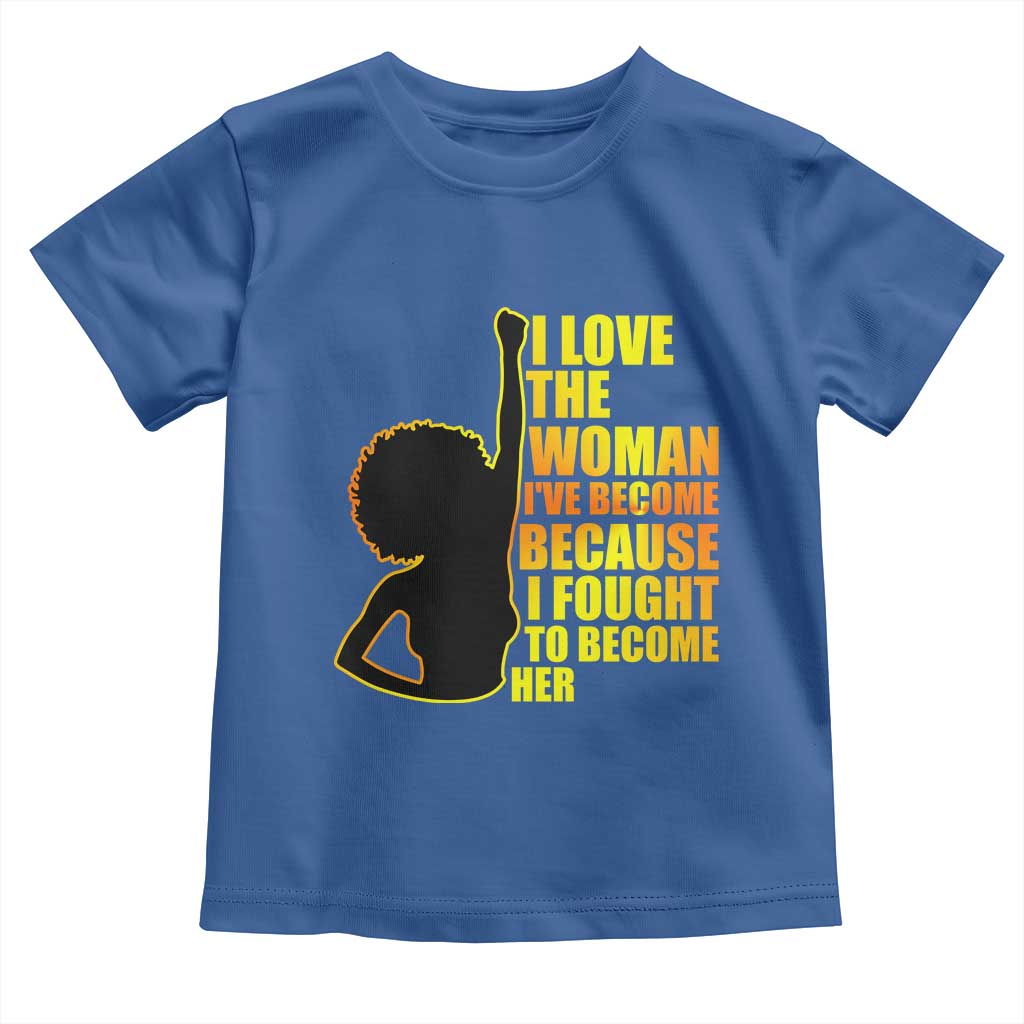 Afro Black Pride Baby Shirt I Love The Woman I've Become Melanin Silhouette