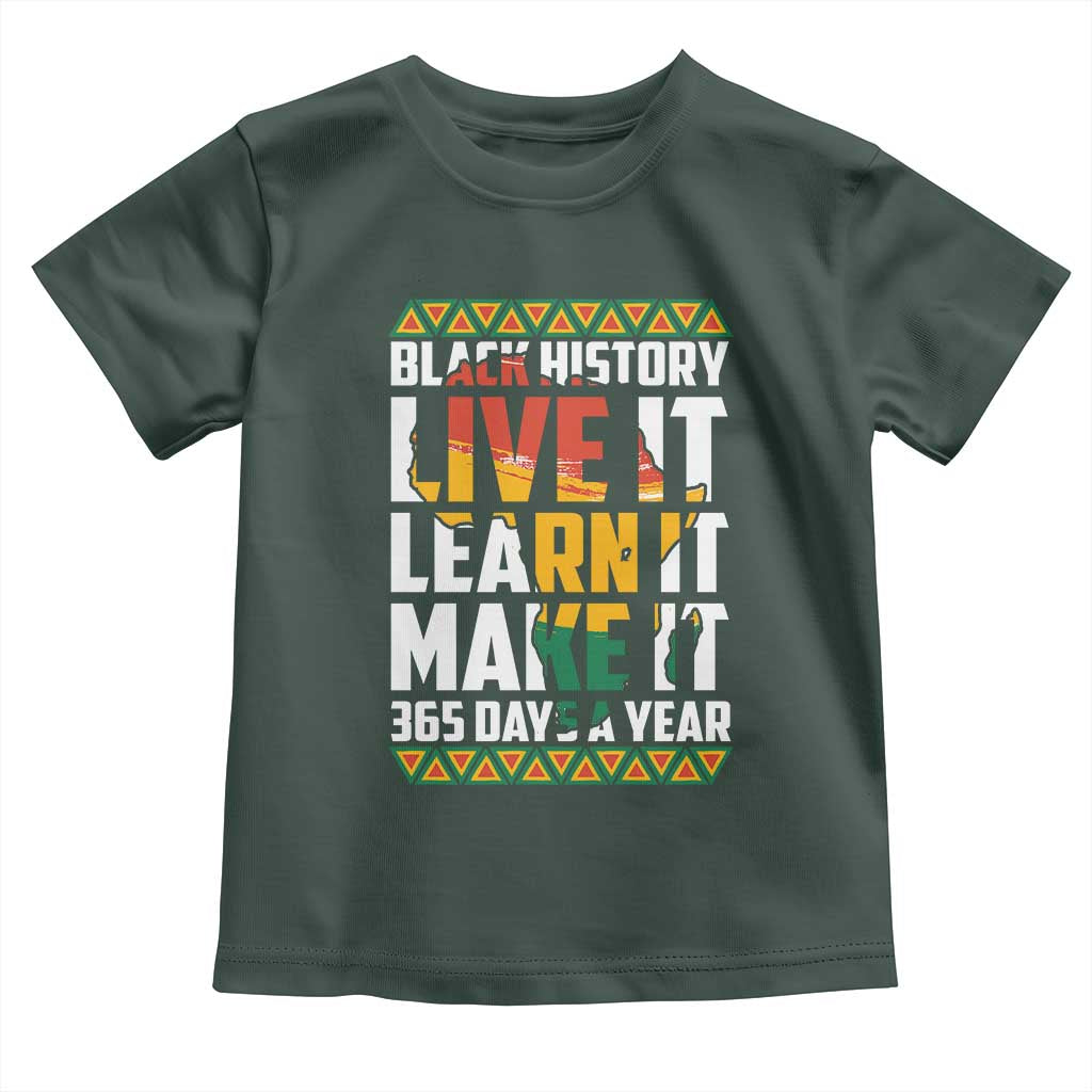 Black History Month Baby Shirt Live It Learn It Make It 365 Days A Year Kente