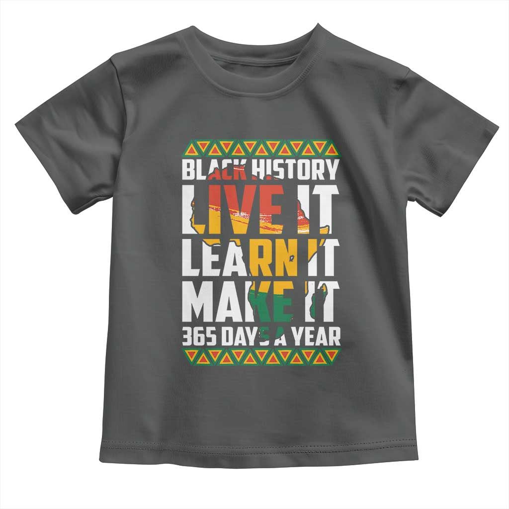 Black History Month Baby Shirt Live It Learn It Make It 365 Days A Year Kente