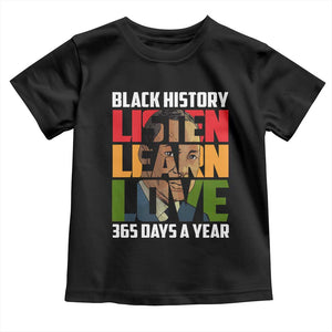 Black History Month Baby Shirt Listen Learn Love 365 Days A Year MLK Martin Luther King