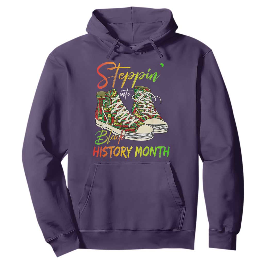 Stepping Into Black History Month Hoodie Black Pride Sneakers