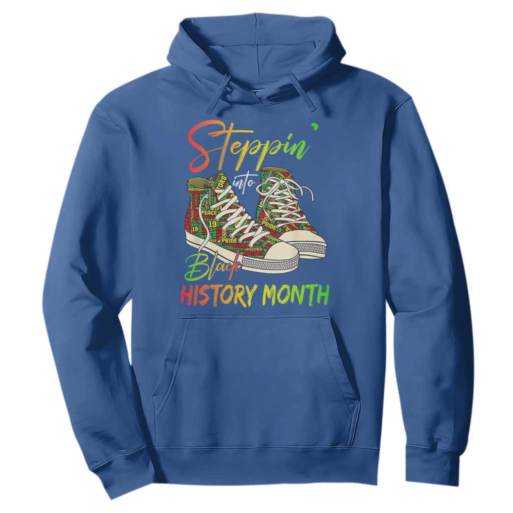 Stepping Into Black History Month Hoodie Black Pride Sneakers