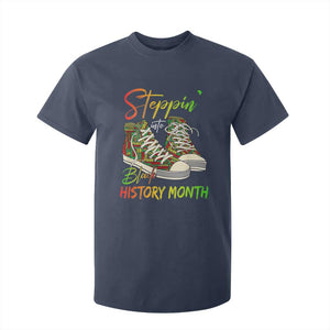 Stepping Into Black History Month T Shirt For Kid Black Pride Sneakers