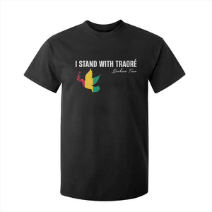 I Stand With Traoré T Shirt For Kid Burkina Faso Peace Dove
