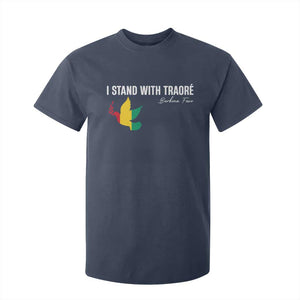 I Stand With Traoré T Shirt For Kid Burkina Faso Peace Dove