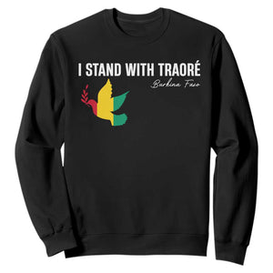 I Stand With Traoré Sweatshirt Burkina Faso Peace Dove